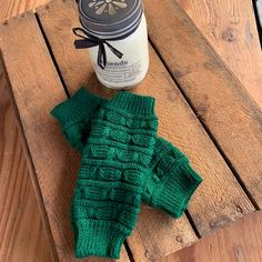 Perfect Cold Weather Accessory. Chunky Patterned Knit Acrylic And Cotton Arm Warmers Or Fingerless Gloves. Soft And Cozy. Machine Wash On Cold And Hang Dry. 7” Inch Length Green Gloves Mittens Cozy Winter Stocking Stuffer Gift Trendy Boho Hobo Chic Winter Green One Size Leg Warmers For Winter, One Size Green Leg Warmers For Winter, Casual Green Leg Warmers For Fall, Winter Cable Knit Pattern One Size, Green Winter Knitting Pattern, Winter Acrylic Knitting Pattern, Winter Soft Knit One Size Knitting Pattern, One Size Green Knitting Pattern For Winter, Green Acrylic Yarn Knitting Pattern For Winter