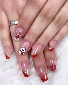 Christmas Nail Art Designs 2023, Christmas Nail Designs 2023, Elf Nails, Christmas Nail Inspiration, Nails Navidad, Noel Nail, Cute Christmas Nails, Christmas Nails Easy, Christmas Gel Nails