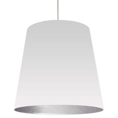 a white light hanging from a ceiling fixture