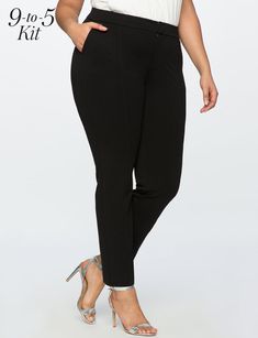 9-to-5 Stretch Work Pant from eloquii.com Stretch Bottoms With Zipper Closure For Night Out, Stretch Bottoms With Zip Fly For Night Out, Stretch High Waist Bottoms With Side Zipper, Stretch High-waist Bottoms With Side Zipper, Stretch Pants With Zipper Closure For Night Out, Stretch Bottoms With Back Zipper For Night Out, Stretch Trousers With Zipper Closure, Stretch High-waisted Pants With Zip Fly, Stretch High-waisted Pants With Zipper Closure