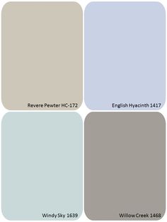 several shades of gray and white with the same color scheme for each paint swatch