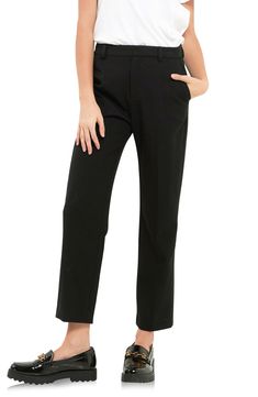 These polished pants are designed in a straight silhouette with ankle-grazing hems. Lined 50% polyester, 45% rayon, 5% spandex Hand wash, dry flat Imported English Factory, Ankle Pants, Bottoms Pants, Womens Bottoms, Hand Wash, Nordstrom, Size Medium, Spandex, Pants