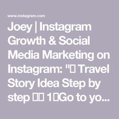 an instagram ad with the words, joey i instagramm growth & social media marketing on instagram