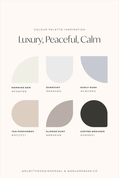 Luxury Color Palettes for Your Brand: Five Modern Color Palettes FREE for You to Use! Webdesign Portfolio, Brand Palette, Website Color Palette, Hex Color Palette, Business Colors, Relaxing Colors, Modern Color Palette, Hex Codes, Brand Color Palette