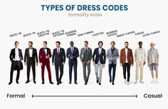 Men's Dress Code Guide: All Types & Occasions - Suits Expert Semi Formal Dress Code, Formal Dress Code, Silver Cocktail Dress, Dress Code Casual, Below The Knee Dresses, Dresses By Pattern, Dress Code Wedding, Wear To Work Dress