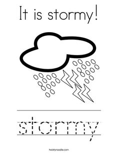 it is stormy coloring page for kids