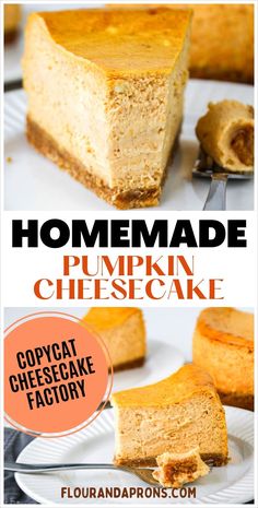 this homemade pumpkin cheesecake recipe is so easy to make