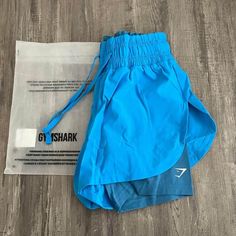 New Gymshark 2-In-1 Running Shorts. Size Xs Light Blue Moisture-wicking Bottoms For Summer, Blue Athletic Shorts For Gym And Summer, Light Blue Sports Shorts For Summer, Sporty Light Blue Shorts For Beach, Sporty Blue Bottoms For Beach Season, Blue Sporty Shorts For Beach Season, Blue Sporty Shorts For Summer, Sporty Blue Shorts For Beach Season, Light Blue Gym Shorts For Summer