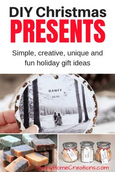 christmas presents with the words diy christmas presents