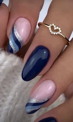 Beauty Hacks Nails, Glam Nails, New Nail, Long Acrylic Nails, Nail Art Diy, Blue Nails, Christmas Nails, My Nails, Art Diy