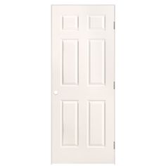 Add a defining element to any space with the familiar design and timeless appeal of the Masonite 6-panel interior door slab. Molded panel engineering delivers on-trend designs that resist warping, shrinking and cracking. Masonite 32-in x 80-in White Solid Core 6-panel Left Hand Textured Prefinished Molded Composite Flat Jamb Single Prehung Interior Door | 1316904 6 Panel Interior Door, Solid Core Interior Doors, Craftsman Door, Prehung Interior Doors, Panel Interior Doors, Victorian Door, Contemporary Doors, Satin Nickel Hardware, Rustic Doors