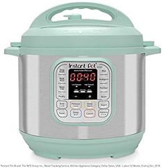 an instant pot with the timer on