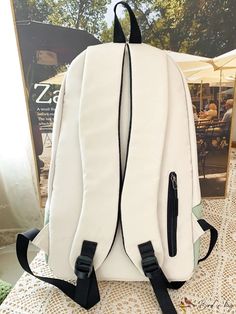 BirdinBag - Waterproof Laptop Backpack with Pendant, Spacious Carry On for Travel & work- College Shoulder Bag White Waterproof Backpack For Outdoor Activities, Large Capacity White Laptop Bag For School, White Waterproof Bag For Daily Use, Waterproof White Bag For Daily Use, White Waterproof Bags For Daily Use, White Waterproof School Backpack, White Waterproof School Bag, White Backpack With Zipper For Outdoor Activities, White Waterproof Backpack For Outdoor