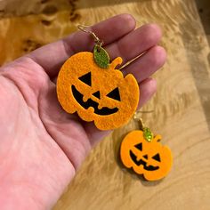 These Large Pumpkin Earrings Are Perfect For Halloween Or Fall. Two Layers Of Felt And A Cute Jack O Lantern Shape. These Are Super Cute And Brand New In The Original Packaging. Novelty Orange Earrings For Halloween, Fun Orange Earrings For Halloween, Fun Orange Halloween Earrings, Cute Jack O Lantern, Givenchy Earrings, Purple Day, Large Pumpkin, Betsey Johnson Earrings, Felt Halloween