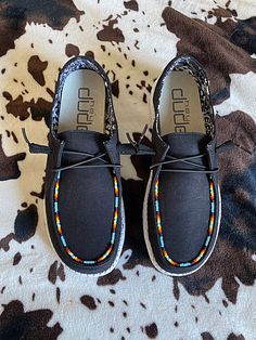 You can choose from any of these beaded styles to put on your custom shoes! All HeyDudes are all custom made to order! I do not keep inventory. - Select your shoe size and beaded pattern in the above options. HeyDude shoes do not come in half sizes, if you are a half size you would size up. (ex. women's 7.5 you would need to order an 8) -Processing and shipping time for Heydude orders is 2-4 weeks. ( Disclaimer: All items are uniquely crafted and created by GenZCreations. Our Items are NOT AUTHE Western Hey Dudes Womens, Beaded Hey Dudes, Cute Hey Dudes, Hey Dude Shoes Women, Country Shoes, Western Shoes, Beaded Shoes, Cowgirl Style Outfits, Hey Dudes