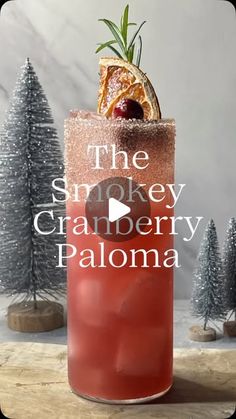 the smokey cranberry paloma cocktail