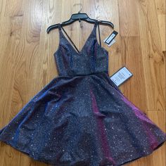 Absolutely Gorgeous Cocktail Dress! Iridescent On A Black Background You Literally Sparkle As You Walk! Tones Of Pink And Purple Hit The Light. Perfect For Homecoming, Junior Prom, Bat Mitzvah Or Wedding! Never Worn! Red Prom Dress Sparkly, Purple Mermaid Dress, Navy Evening Gown, School Formal Dresses, Bat Mitzvah Dresses, Black Sparkle Dress, Long Black Evening Dress, Iridescent Dress, Sparkly Prom Dress