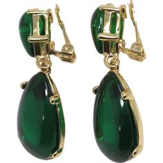 This stunning emerald resin teardrop cabochon earring from Kenneth Jay Lane is the perfect way to add a touch of luxury to your everyday look. The emerald resin is beautifully set in a gold-plated frame, and the teardrop shape is both elegant and timeless. These earrings are perfect for any occasion, from a night out to a special event. ﻿Style Number: 3922EGE Emerald Style, Kenneth Jay Lane, Special Event, Everyday Look, Clip On Earrings, Jay, Night Out, Emerald, Plating