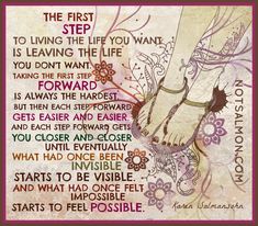 the first step to living the life you want is leaving the life - forward poster