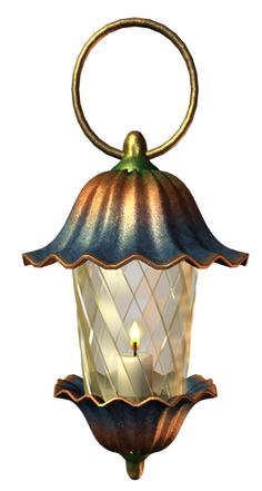 a candle that is sitting on top of a light fixture with a ring around it