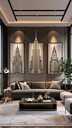 Art Deco Interior Creative Storage Solutions, Vertical Lines, High Ceilings