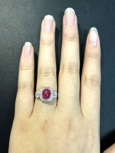 What you see in the pictures, is what you will get! No duplicates or twins! One of a kind CHIC AND ELEGANT CERTIFIED NO-GLASS-FILLING, GENTLE HEAT ONLY, VVID RED RUBY RING. Extremely rare signature VIVID RED, EXTREMELY BEAUTIFUL! Extra fine quality RUBY. With numerous brilliant round F/VS diamonds. Set in a modern, 18K solid white gold ring!! ONE OF A KIND! WHAT YOU SEE IN THE PICTURES IS THE EXACT RING YOU WILL GET NO DUPLICATES!! SUGGESTED RETAIL PRICE: $9,500 RUBY: Weight: 2.77 cts. Dimension Red Ruby Ring, White Gold Earrings Studs, Vs Diamond, Ruby Diamond, Red Ruby, White Gold Ring, Ruby Ring, Burmese, Ring Handmade