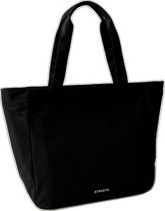 Solid Color Nylon Shopping Bags, Black Nylon Shopping Bag, Modern Black Packable Bag, Daily Use Reversible Nylon Bags, Nylon Shoulder Bag For Sports, Black Nylon Packable Bags, Packable Black Nylon Bag, On-the-go Nylon Bags, Solid Nylon Bags For On-the-go