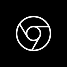 a white circle with the letter g in it on a black background and an image of a