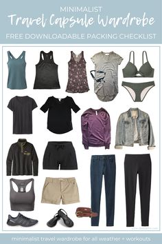 an image of how to build a summer travel capsule wardrobe