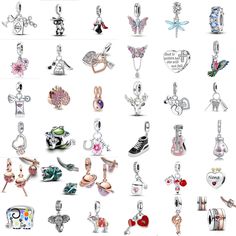 925 Sterling Silver charms in various styles, all our charms come with a velvet gift pouch  We have high quality silver charm's for every occasion. Make your bracelet to your own unique individual style 💐 Fits pandora bracelet, the hole size of charms is 4.5mm  As always thanks for viewing 🤍 Personalized Charms For Gifts, Mother's Day Dangle Charm Bracelet, Silver Charm Necklaces For Valentine's Day With Dangling Charms, Pink Sterling Silver Dangle Charms, Mother's Day Jewelry Charms, Mother's Day Gift Charms, Pink Sterling Silver Charms For Gifts, Silver Charm Necklaces As Gift For Her, Silver Charm Necklace As Gift For Her