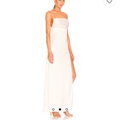 Reposhing This Item I Purchased From @Kelclight. Loved It, But Never Had A Chance To Wear! Questions? Leave A Comment Below! White Floor-length Maxi Dress For Date Night, Summer Wedding Maxi Dress With Side Slits, White Maxi Length Slip Dress For Night Out, White Floor-length Evening Slip Dress, White Floor-length Slip Dress For Evening, Chic Maxi-length Gown For Wedding Night, White Floor-length Gown For Night Out, White Maxi Evening Dress For Night Out, White Maxi Length Gown For Night Out