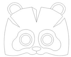 a panda mask with two large eyes