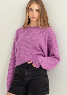 Amanda Long Sleeve Sweater – Via Vay Boutique Cozy Vibes, Fitted Bodice, Drop Shoulder, Long Sleeve Sweater, Round Neckline, Bodice, Long Sleeves, Relaxed Fit