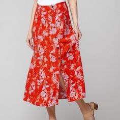 Free People Retro Love Midi Skirt. Tags Were Removed. It Is A Size Xs, Fits True To Size Imo. In Perfect Condition, Never Worn. I Ship Out On Mondays Retro Love, Red Purple, Color Purple, Lady In Red, Midi Skirt, Free People, Skirt, Tags, Purple