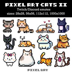 pixel art cats ii by pixel day