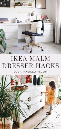 the ikea malm dresser hacks are great for small spaces