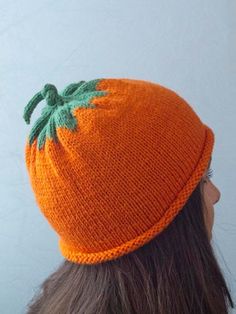 MADE TO ORDER.  The pumpkin-like hand knit beanie for girls is made with pure new wool and is seamless.  One size to fit average woman's head. Bigger sizes on request. Care instructions: hand wash in cold water, with mild detergent, no softener, and lay flat to dry. Please feel free to contact me if you have any questions. Pumpkin Beret, Pumpkin Beanie, Pumpkin Hat, Knit Beanie, Lay Flat, Hand Knitting, Knitted Hats, Caps Hats, Cold Water