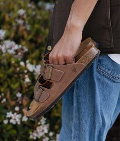 Brett closed-back clogs in black veg tan dark brown base | Sandgrens Cork Sandals, Wooden Clogs, Clog Sandals, Boot Shop, Quality Fashion, Shoe Collection, Timeless Pieces, Clogs, Dark Brown