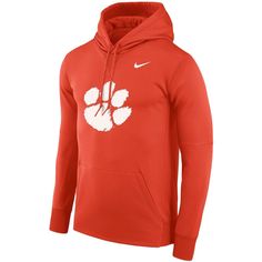 When cooler weather sticks around, stay comfortable in this Clemson Tigers pullover hoodie from Nike. It keeps you warm by managing your body's natural heat using Nike Therma fabric. The printed Clemson Tigers graphics also ensure everybody sees which team you are loyal to no matter the temperature. Officially licensed Nike Therma fabric helps manage your body's natural heat to keep you warm Imported Brand: Nike Machine wash with garment inside out, tumble dry low Screen print graphics Long slee Nike Collegiate Sports Hoodie, Nike Collegiate Hoodie For Sports, Nike Long Sleeve Fan Apparel Hoodie, Nike Long Sleeve Hoodie Fan Apparel, Nike Long Sleeve Hoodie For Fan Apparel, Nike Fan Apparel Hoodie, Collegiate Sports Hoodie For Fall, Nike Winter Fan Apparel Hoodie, Nike Winter Hoodie Fan Apparel