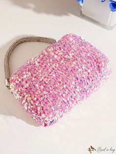 BirdinBag - Glamorous Sequin Mini Square Bag Trendy Mobile Phone Bag For Parties, Trendy Party Satchel Bag, Trendy Handheld Party Bags, Party Satchel Shoulder Bag With Single Handle, Party Shoulder Bag Satchel With Single Handle, Party Shoulder Satchel With Mobile Phone Bag, Handheld Party Mobile Phone Bag, Top Handle Mobile Phone Bag For Party, Trendy Party Tote Bag