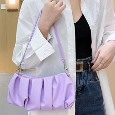 Plain Lilac Purple Fashionable Rushed Spring Purple Satchel Shoulder Bag, Trendy Purple Clutch Shoulder Bag, Trendy Purple Shoulder Bag For Errands, Spring Purple Shoulder Bag With Removable Pouch, Purple Clutch Bag For Everyday Use, Magenta Bag, Frühling Outfit, Navy Blue Purse, Red Leather Bag