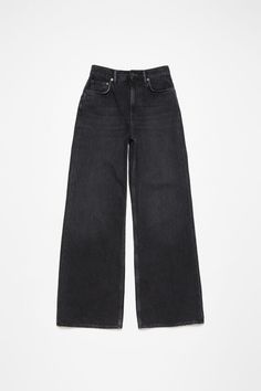 2022 jeans are cut to a relaxed fit with a high waist, wide leg and long length. Made from rigid denim in deep black overdye with a washed finish. Acne Studios 2022 Vintage Black 2022 Jeans, Suit Jacket Dress, Clueless Outfits, Future Clothes, Mesh Blouse, Denim T Shirt, Denim Gift, Wide Jeans, Relaxed Fit Jeans