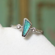 Silver Minimalist Emerald Opal Ring Size 7 This Is The Most Incredible Opal Ring Ever! Wonderful Color, Amazing Cut. A Very Beautiful Ring, Simple Yes Elegant. #Ringsize7 #Size7ring #Geometric #Sparkly #Aqua Teal Blue Ocean Sparkly Ring Mothers Day Gift For Her Women Ring October Birthstone Minimalist Sterling Silver Opal Ring, Minimalist White Gold Opal Ring In Sterling Silver, Minimalist Adjustable Silver Opal Ring, Minimalist Silver Stackable Opal Ring, Modern Silver Opal Promise Ring, Modern Silver Opal Ring, Silver Stackable Opal Ring, Silver Stackable Opal Promise Ring, Sterling Silver Opal Ring Birthstone