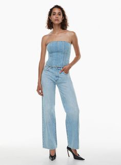 THE FARRAH HI-RISE WIDE JEAN 70s Inspired Wide Leg Flare Jeans For Fall, Retro Wide Leg Flare Jeans In Rigid Denim, Fitted Wide Leg Rigid Denim Jeans, Fitted Wide Leg Jeans In Rigid Denim, 70s Inspired High Rise Fitted Jeans, 70s Inspired Fitted Flare Jeans For Spring, 70s Inspired Wide Leg Jeans For Spring, Summer Medium Wash Rigid Denim Flare Jeans, 70s Inspired Spring Denim Jeans