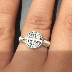 Desiree Salcedo added a photo of their purchase Saint Benedict, Wire Wrapped Ring, Cross Ring, Wire Wrapped Rings, Ring Ring, Wire Wrapped, Wire Wrapping, Diamond Earrings, A Photo