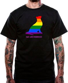 Gay And Purroud T-Shirt Unisex Gildan Softstyle Tshirt Printed on Gildan Soft style Unisex t-shirts which are pre shrunk and will last a lifetime. T-shirt size guide: Size (to fit chest):  S: 34/36   M: 38   L: 40/42   XL: 44/46   XXL: 48/50 UK items are sent 1st class via Royal Mail. International items are sent as standard without tracking, unless tracking is selected. Look out for our other listings! Don't see what you're looking for? Message us for a custom order! As with all printed garment Printed Garments, Soft Style, Shirt Price, Royal Mail, Custom Orders, Tshirt Print, Size Guide, Favorite Outfit, Inside Out