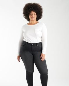 Love your body and fall in love with the Mid Rise Skinny! This everyday jean is perfect for transitioning from day to night - with a mid-rise and 29 inseam, it looks fabulous paired with ankle booties or heels. Look great all day long! These plus size jeans have a fab skinny fit, perfect for tall boots and ballet flats too! Slink Jeans Mid Rise Skinny - Ballarie | BALLARIE | Jeans | Materials & Care Instructions: ['52% Cotton, 30% Rayon, 2% Spandex, 16% Polyester', 'Machine wash with like colors Love Your Body, Heels Dress, Skirt Belt, Jeans Material, Loving Your Body, Denim Overalls, Plus Size Jeans, Tall Boots, Love Your