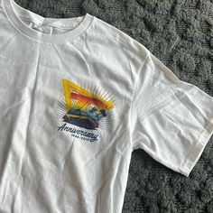 New! In-N-Out 70th Anniversary(2018) Shirt! Sz S Didn’t Come With A Tag When I Bought It .. Brand New Never Worn Or Even Tried On . Retro White Tops For Anniversary, Summer Cotton Tops For Anniversary, Cotton Tops For Summer Anniversary, Cotton Tops For Anniversary In Summer, White Graphic Print Top For Anniversary, Retro Graphic Print Tops For Anniversary, Casual Graphic Print T-shirt For Anniversary, Summer Anniversary Graphic Print Tops, White Pre-shrunk Tops For Anniversary