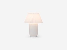 a white table lamp on a white background