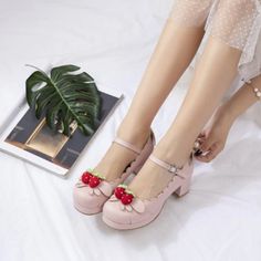 Princess Lolita Kawaii High heels Fashion Shoes · KoKo Fashion · Online Store Powered by Storenvy Mary Janes Shoes, Strawberry Jelly, Crop Top With Jeans, Jelly Bag, Cosplay Shoes, Mary Jane Pumps, High Knees, Mary Jane Heels, Jane Shoes